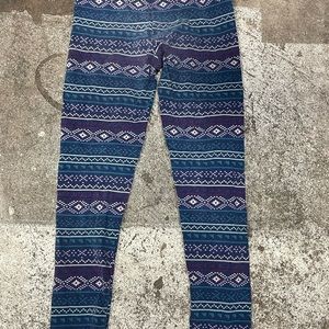 Oshkosh B’gosh purple/blue leggings girls 6/6X